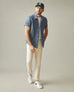 Men's Linen Shirt - Slate Blue